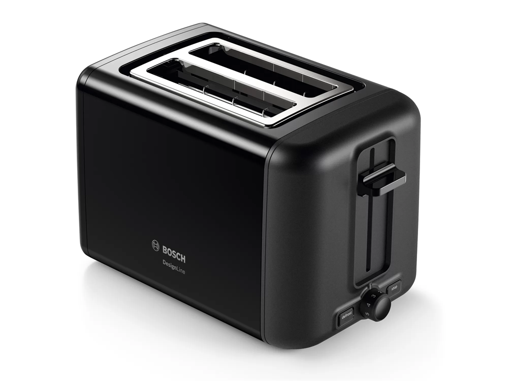 Bosch TAT3P423 DesignLine fekete 2 szeletes kenyérpirító (Újszerű)