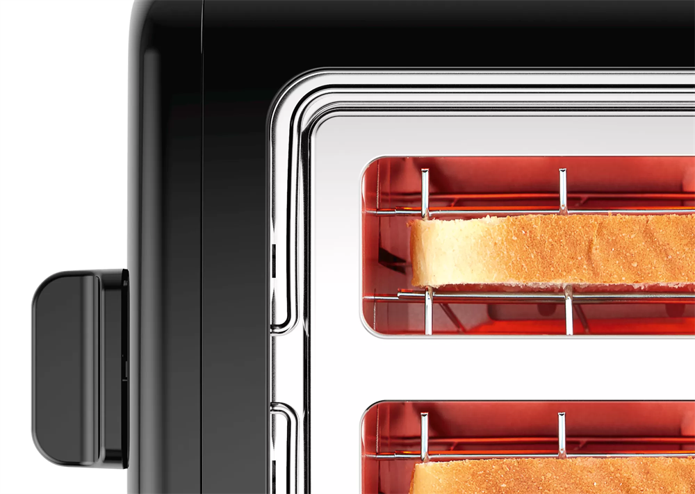 Bosch TAT3P423 DesignLine fekete 2 szeletes kenyérpirító (Újszerű)