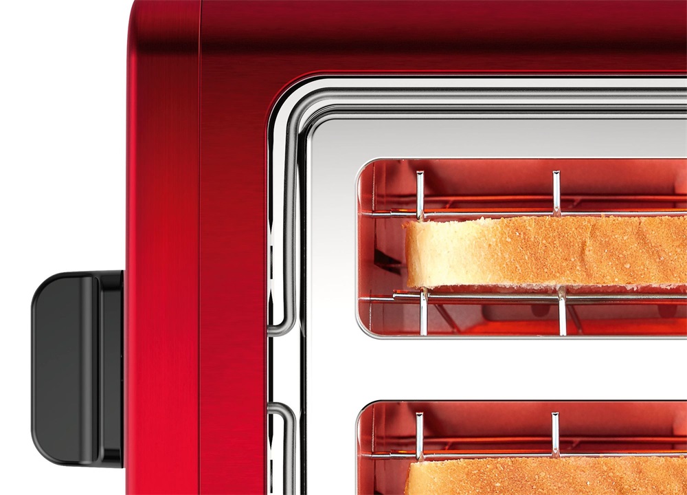 Bosch TAT3P424 DesignLine piros-fekete 2 szeletes kenyérpirító