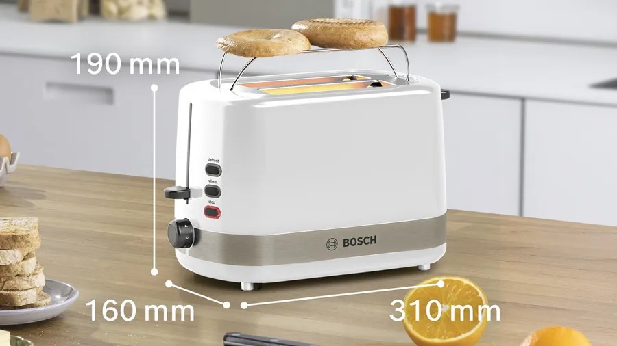 Bosch TAT6A511 fehér 2 szeletes kenyérpirító