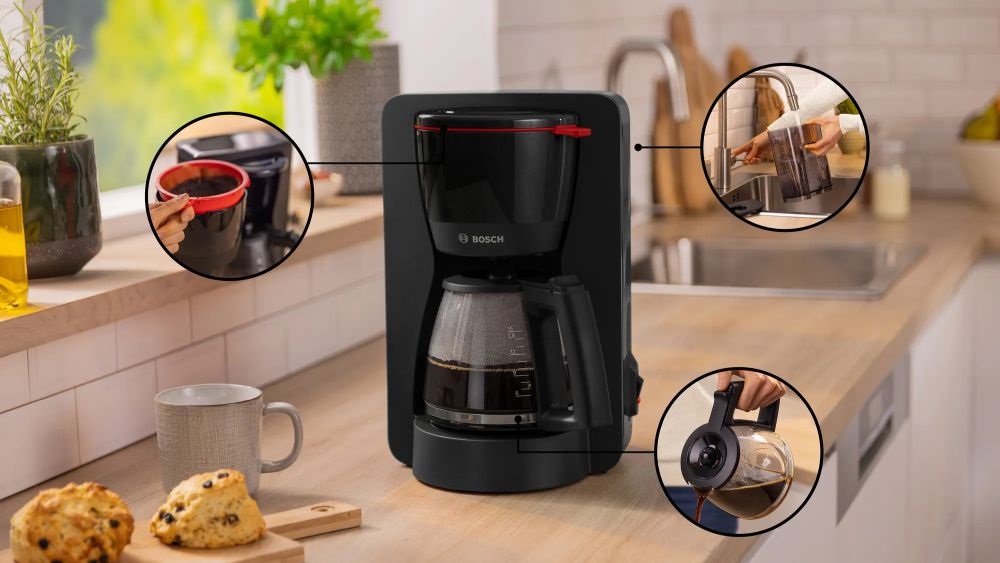Bosch TKA2M113 fekete 10 személyes filteres kávéfőző