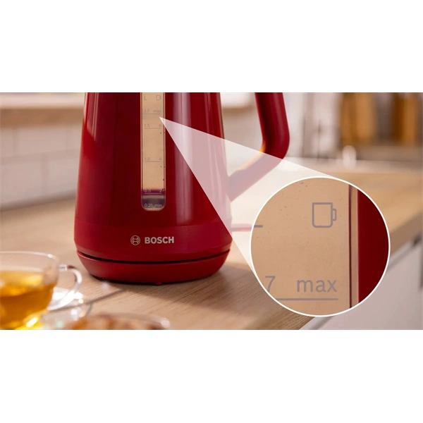 Bosch TWK1M124 1,7 L-es piros vízforraló