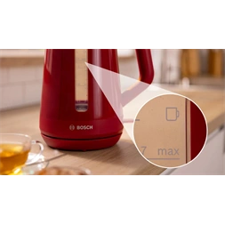 Bosch TWK1M124 1,7 L-es piros vízforraló