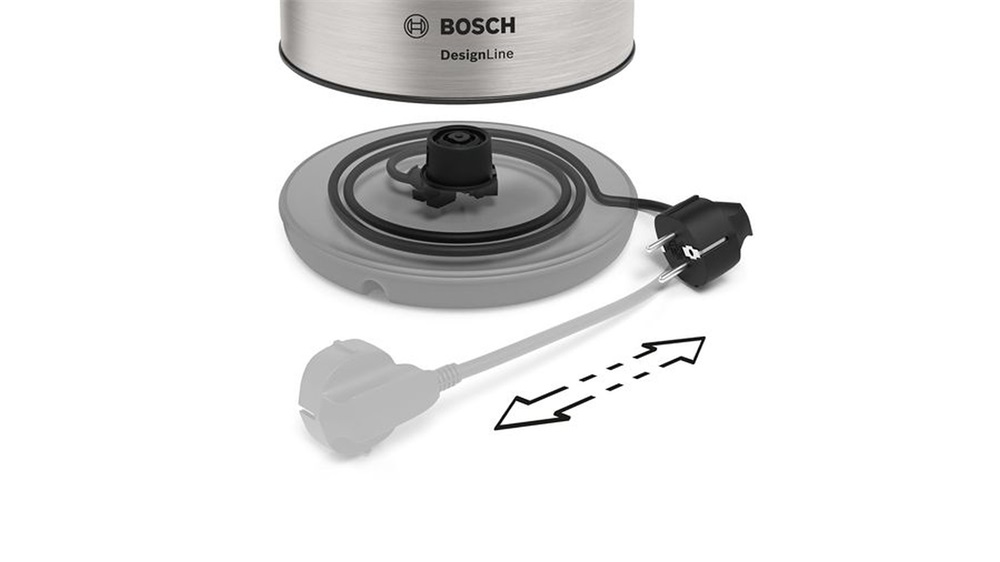 Bosch TWK3P420 DesignLine 1,7L-es ezüst fekete vízforraló