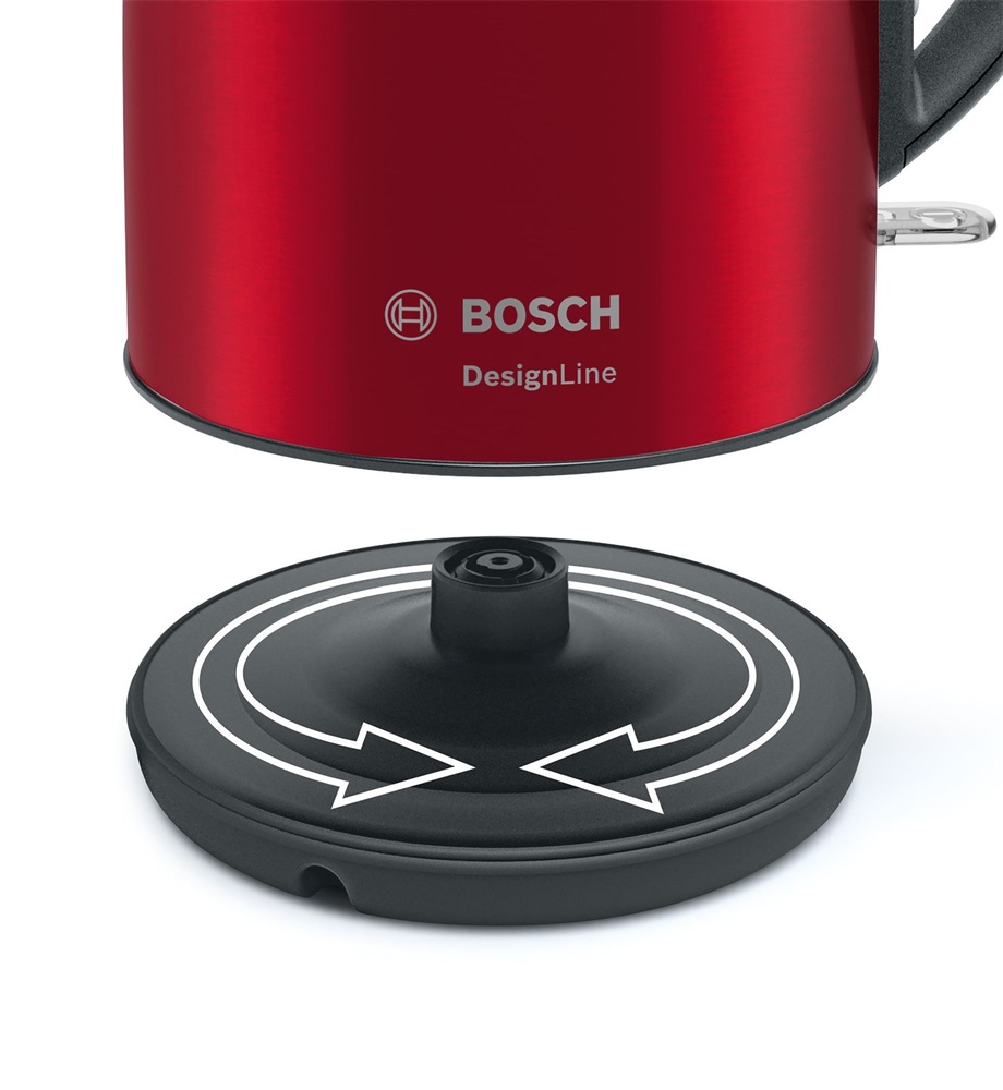Bosch TWK3P424 DesignLine 1,7L-es piros-fekete vízforraló