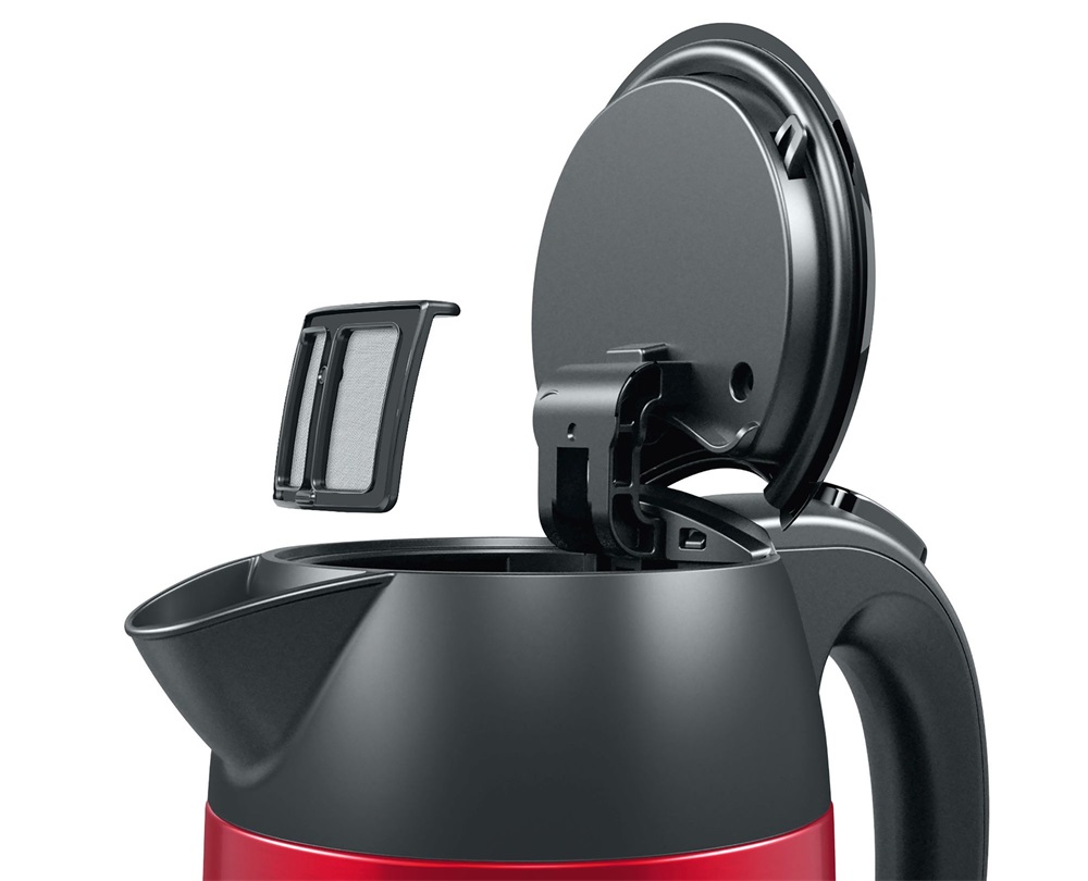 Bosch TWK3P424 DesignLine 1,7L-es piros-fekete vízforraló