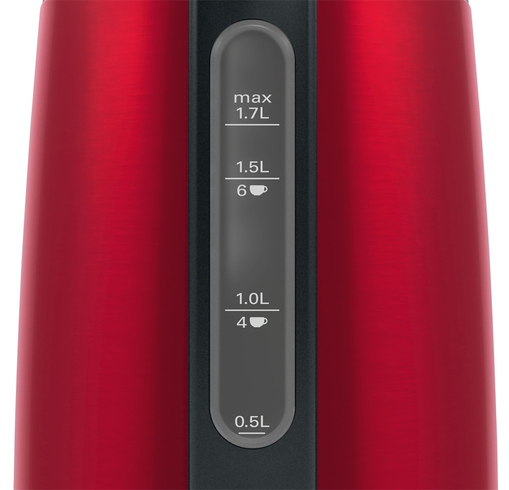 Bosch TWK3P424 DesignLine 1,7L-es piros-fekete vízforraló