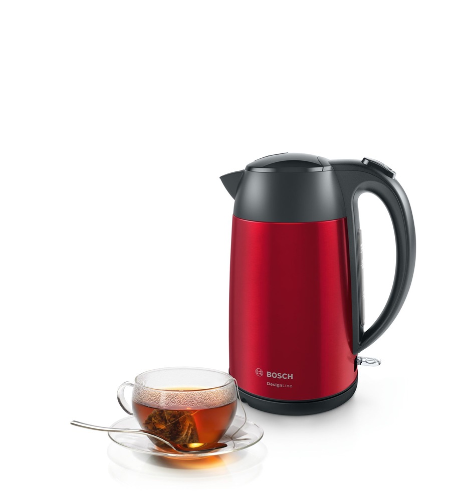 Bosch TWK3P424 DesignLine 1,7L-es piros-fekete vízforraló