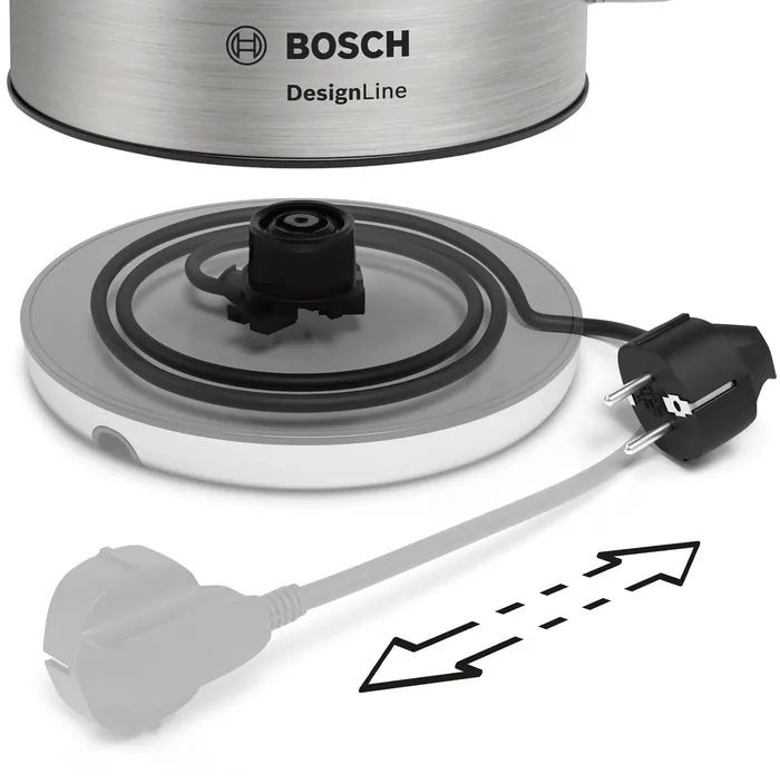 Bosch TWK4P440 DesignLine 1,7L-es nemesacél vízforraló