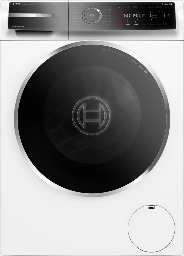 Bosch WGB254A2BY fehér-fekete, elöltöltős, max.1400.ford, 10kg, mosógép