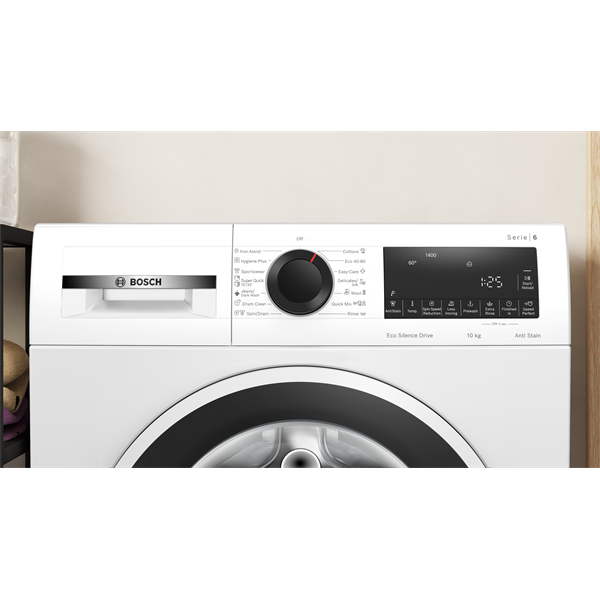 Bosch WGG2540NBY fehér, elöltöltős, max 1400ford,  10kg, gőzmosógép
