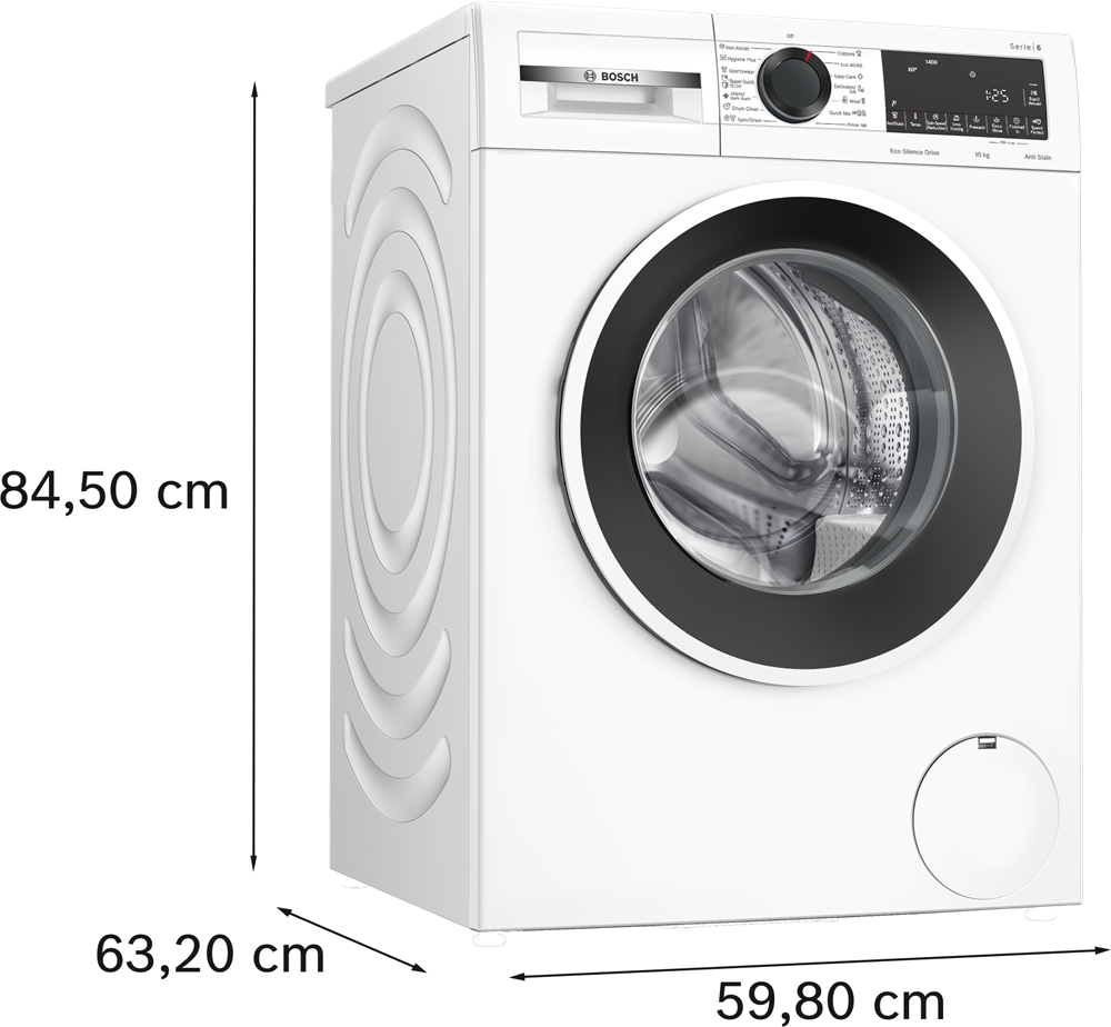 Bosch WGG2540NBY fehér, elöltöltős, max 1400ford,  10kg, gőzmosógép