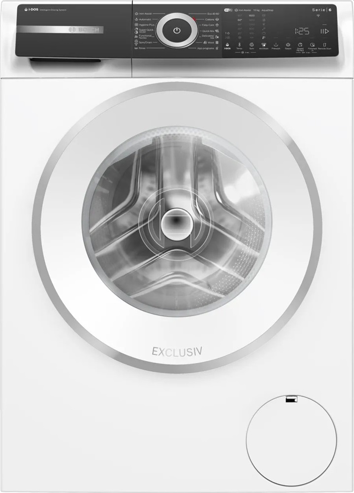 Bosch WGH256A0BY fehér-inox, elöltöltős, max.1600ford, 10kg, mosógép