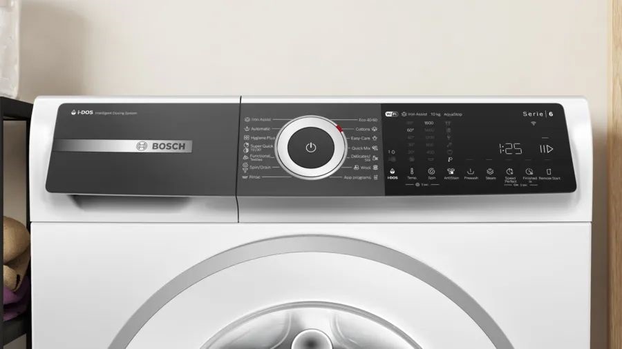 Bosch WGH256A0BY fehér-inox, elöltöltős, max.1600ford, 10kg, mosógép