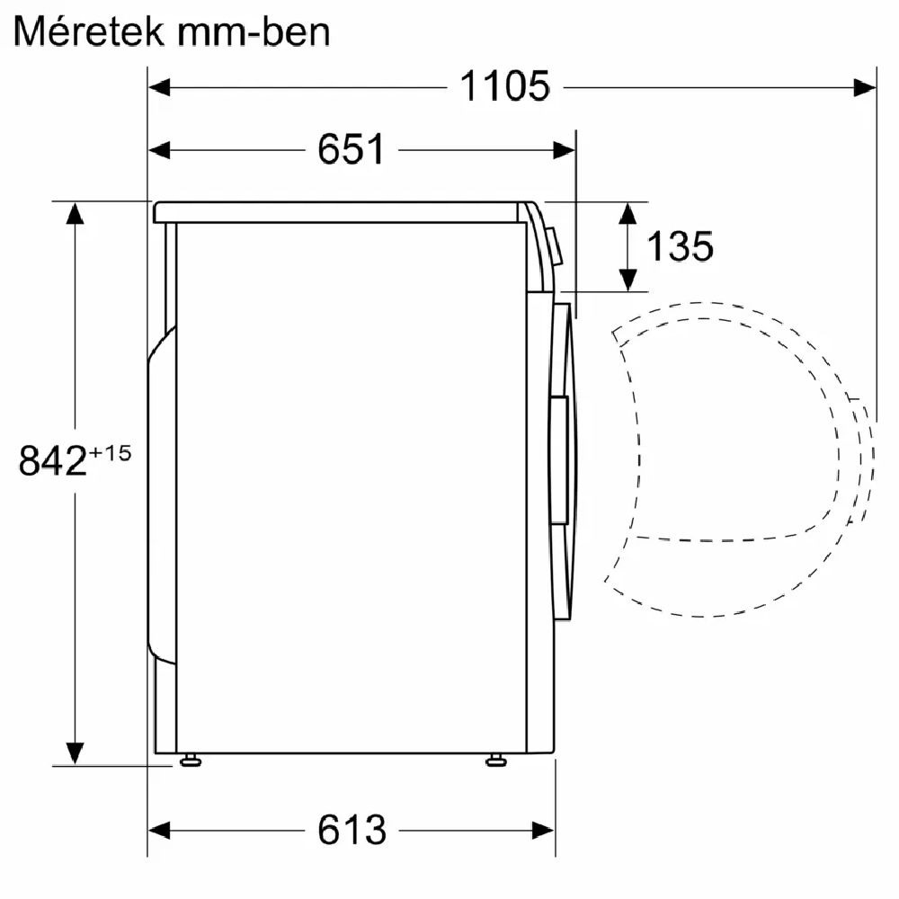 Bosch WQB245B0BY fehér, 9 kg, kondenzációs, szárítógép