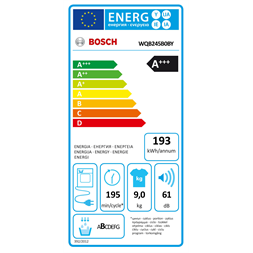 Bosch WQB245B0BY fehér, 9 kg, kondenzációs, szárítógép
