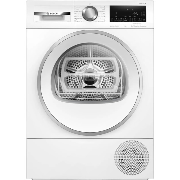Bosch WQG245C0BY fehér-inox, 9kg, hőszivattyús kondenzációs szárítógép