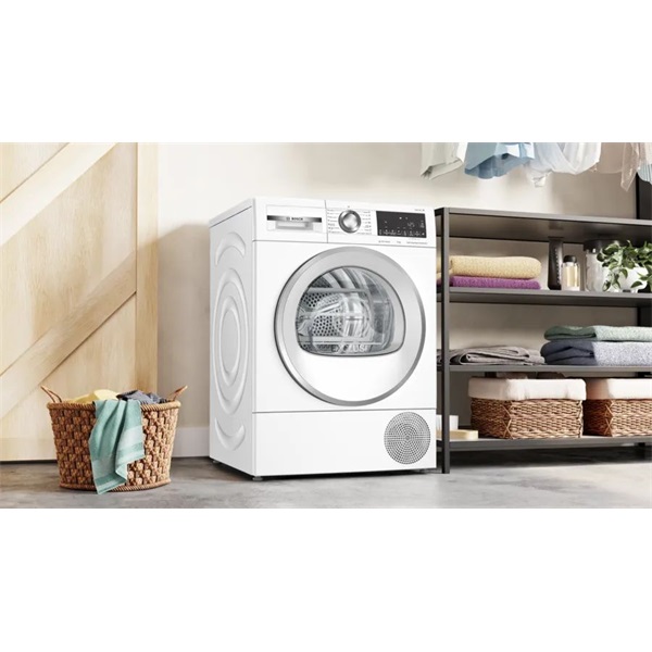 Bosch WQG245C0BY fehér-inox, 9kg, hőszivattyús kondenzációs szárítógép
