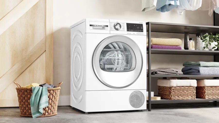 Bosch WQG245C0BY fehér-inox, 9kg, hőszivattyús kondenzációs szárítógép