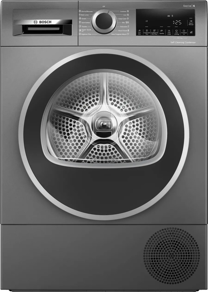 Bosch WQG245DREU sötétszürke, 9kg, hőszivattyús szárítógép