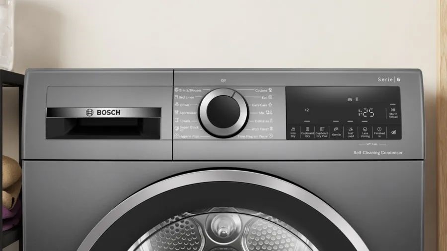 Bosch WQG245DREU sötétszürke, 9kg, hőszivattyús szárítógép