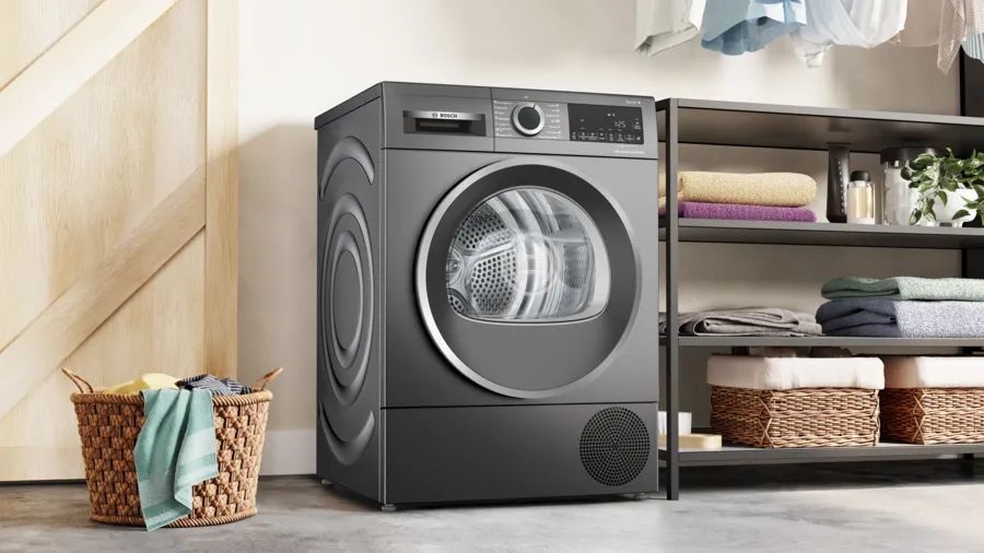 Bosch WQG245DREU sötétszürke, 9kg, hőszivattyús szárítógép