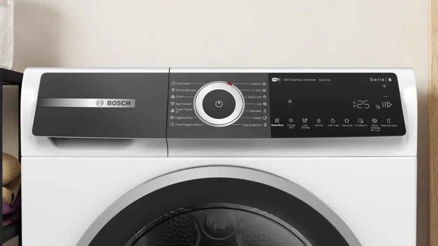 Bosch WQH245B4BY fehér-fekete, 9kg, hőszivattyús kondenzációs szárítógép