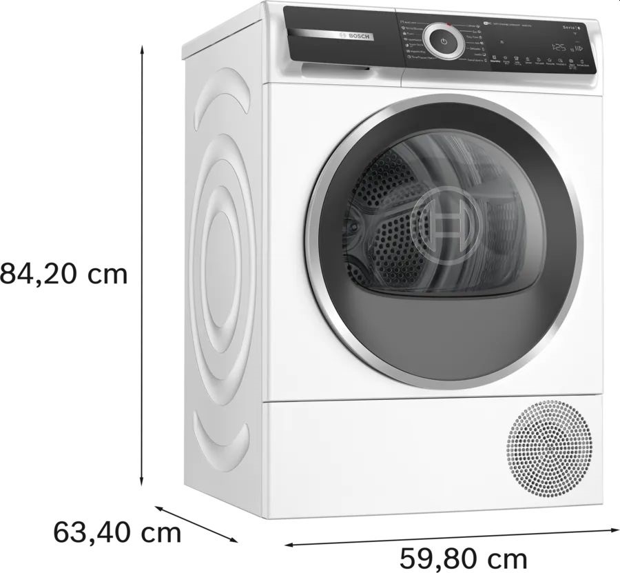 Bosch WQH245B4BY fehér-fekete, 9kg, hőszivattyús kondenzációs szárítógép