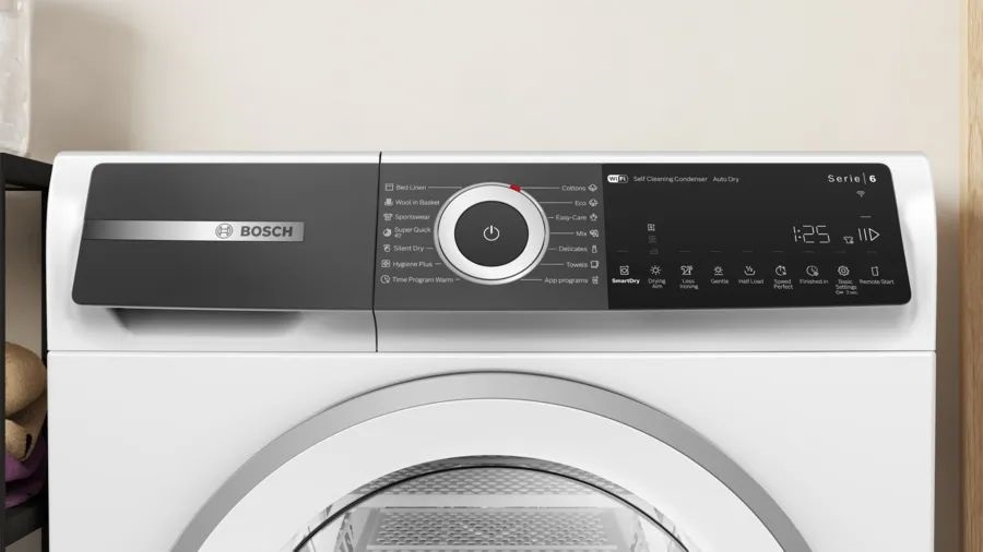 Bosch WQH246D3BY fehér-inox, 9kg, hőszivattyús szárítógép
