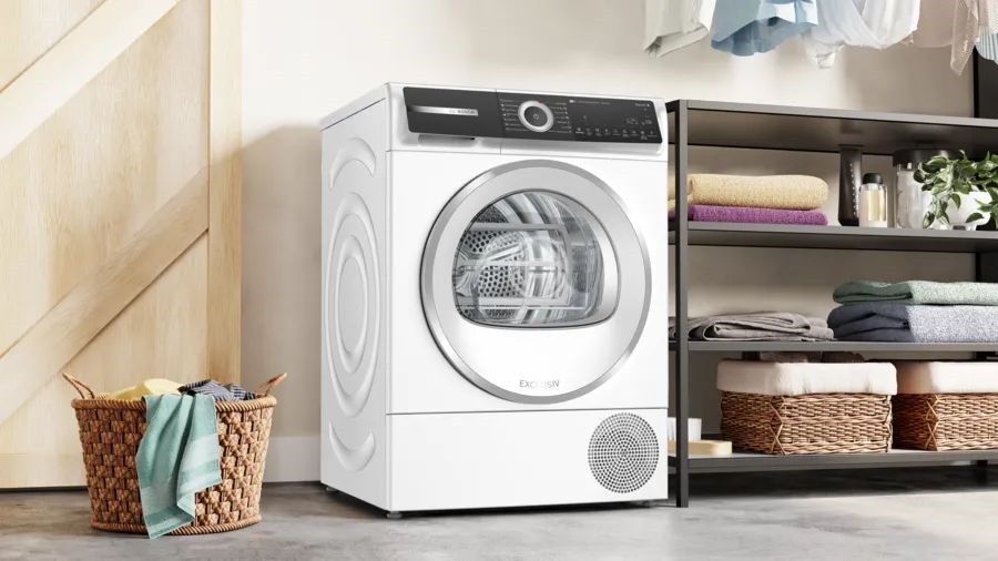 Bosch WQH246D3BY fehér-inox, 9kg, hőszivattyús szárítógép