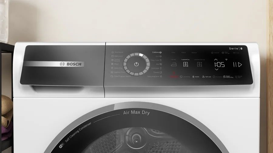 Bosch WRB247CNBY fehér-fekete, 9kg, hőszivattyús kondenzációs szárítógép
