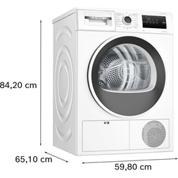Bosch WTH83256BY fehér, 8kg, hőszivattyús szárítógép (Újszerű)