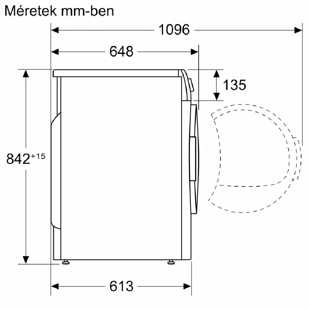 Bosch WTH85293BY fehér, 8 kg, kondenzációs, szárítógép