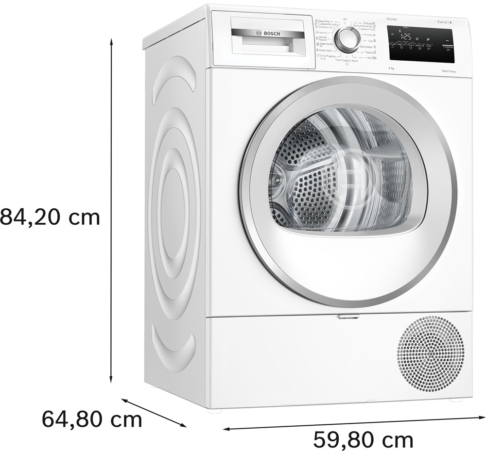 Bosch WTH85293BY fehér, 8 kg, kondenzációs, szárítógép