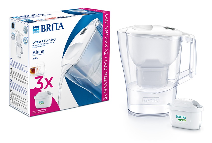 Brita 1053054 Aluna 2,4l fehér vízszűrő kancsó + 3db Maxtra Pro szűrő