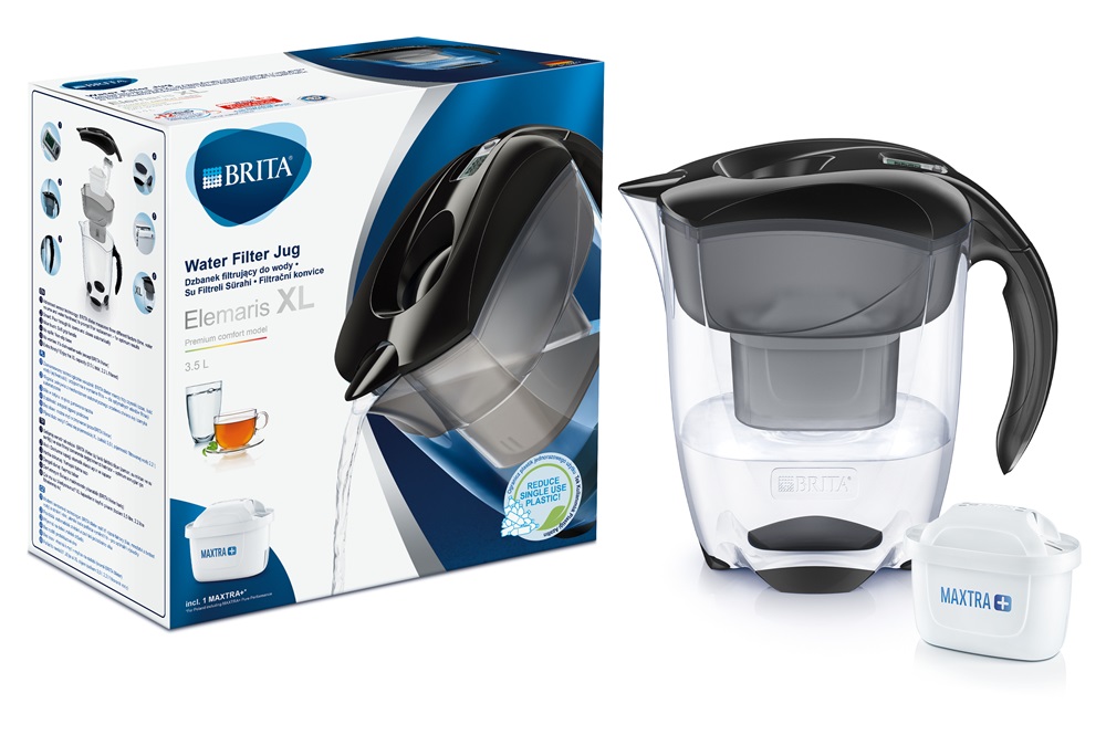 Brita BRH1039950 Elemaris XL Maxtra+ 3,5l fekete vízszűrő kancsó