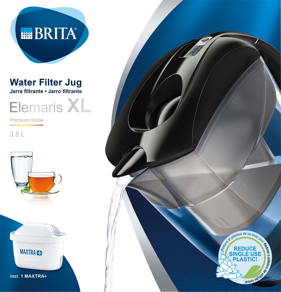 Brita BRH1039950 Elemaris XL Maxtra+ 3,5l fekete vízszűrő kancsó