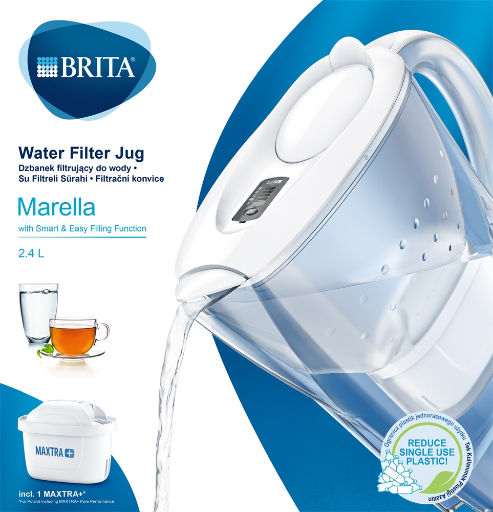 Brita BRH1039270 Marella 2,4l fehér vízszűrő kancsó