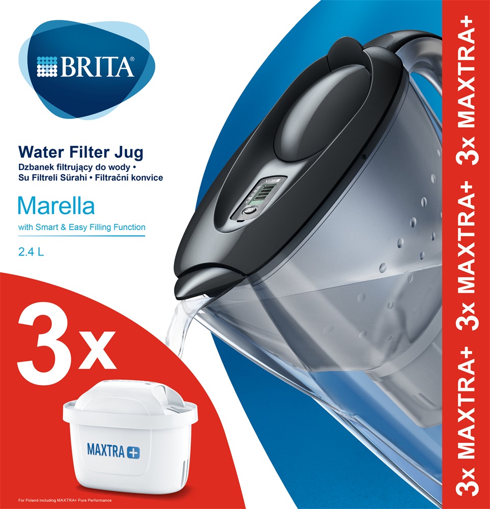 Brita BRH1039274 Marella Cool 2,4l grafitszürke vízszűrő kancsó