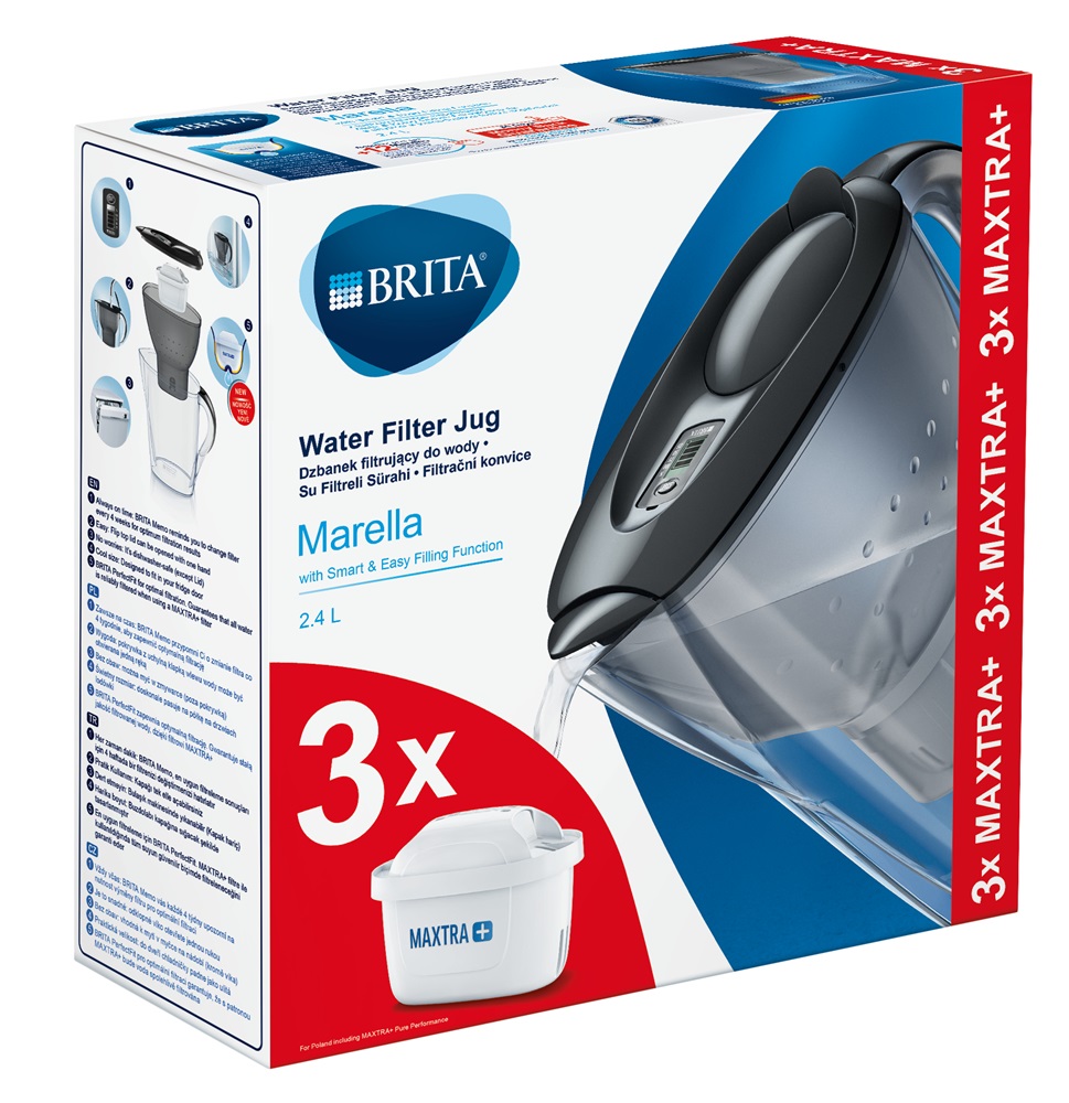 Brita BRH1039274 Marella Cool 2,4l grafitszürke vízszűrő kancsó