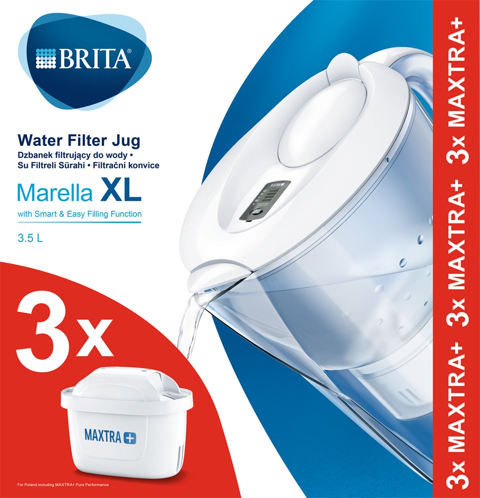 Brita BRH1039273 Marella Memo Maxtra+ 2,4l fehér vízszűrő kancsó