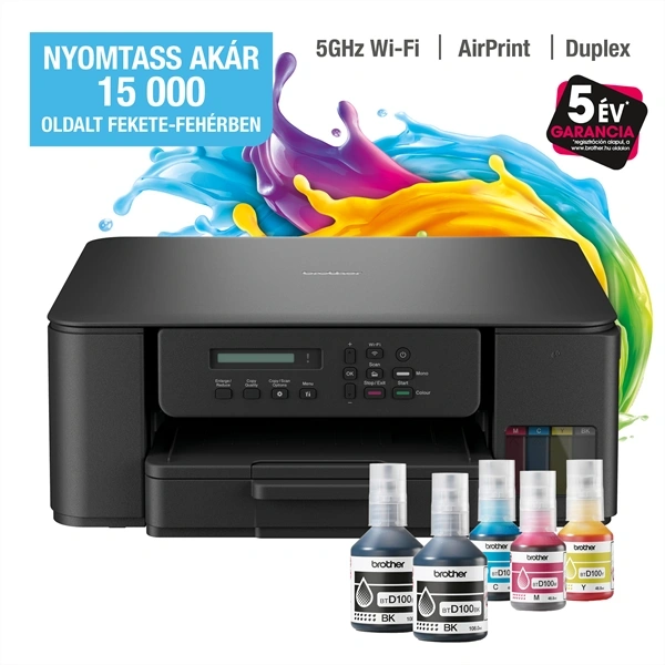 Brother DCP-T530W A4/16 lap/perc/WiFi/USB/duplex színes multifunkciós tintasugaras nyomtató