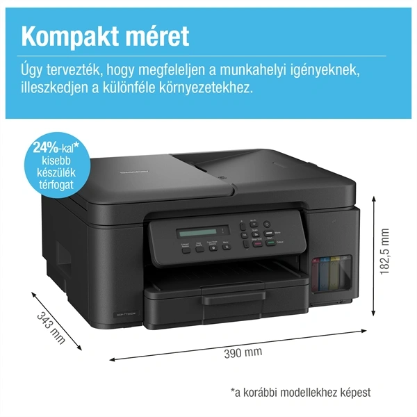 Brother DCP-T730W 16 lap/perc/WiFi/USB/ADF/duplex színes multifunkciós tintasugaras nyomtató