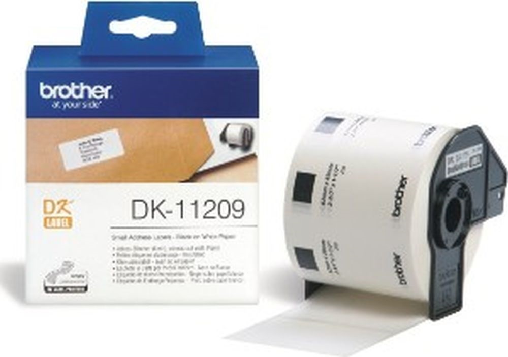 Brother DK11209 29x62mm 800db-os papír fehér/fekete papírszalag