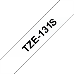 Brother Feliratozó szalag TZE131S, Átlátszó alapon fekete, 12mm széles, 4m