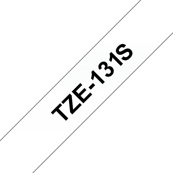 Brother Feliratozó szalag TZE131S, Átlátszó alapon fekete, 12mm széles, 4m