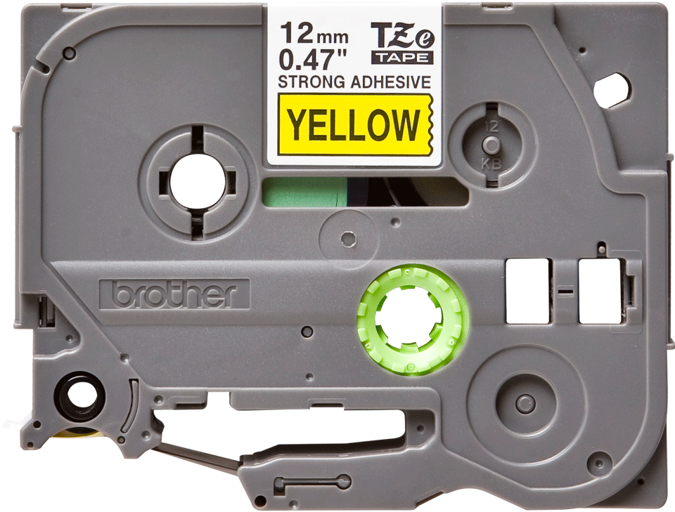 Brother Ptouch TZe-S631 12mmx8m sárga alapon fekete betűs laminált szalag