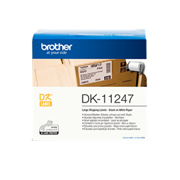 Brother Szalag DK11247, fehér alapon fekete, 103mm x 164mm, 30.48m