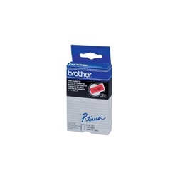 Brother TC401 P-Touch 12mm piros alapon fekete laminált szalag