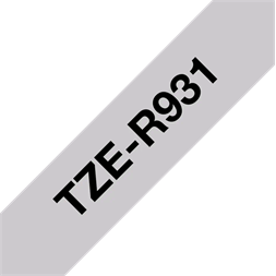 Brother Textil szalag TZe-R931, Fekete alapon ezüst, 12mm 0.47", 4 méter